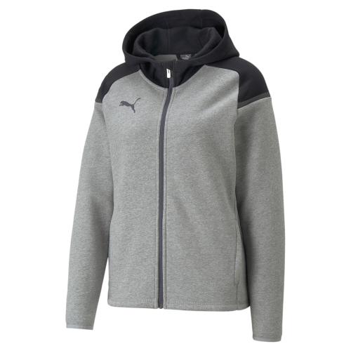 Puma teamCUP Casuals Hooded Jkt Wmn - medium gray heather (Grösse: S) von Puma