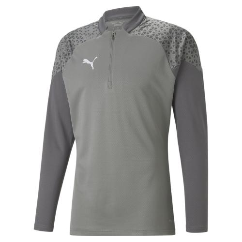 Puma teamCUP Training 1/4 Zip Top - flat medium gray (Grösse: M) von Puma