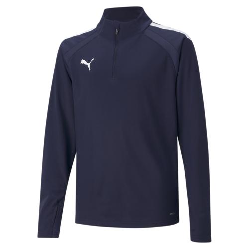 Puma teamLIGA 1/4 Zip Top Jr - Peacoat-Puma White (Grösse: 152) von Puma