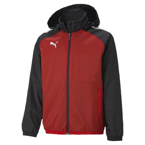 Puma teamLIGA All Weather Jkt Jr - Puma Red-Puma Black (Grösse: 128) von Puma