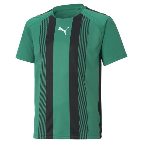 Puma teamLIGA Striped Jersey Jr - Pepper Green-Puma Black-Puma White (Grösse: 128) von Puma