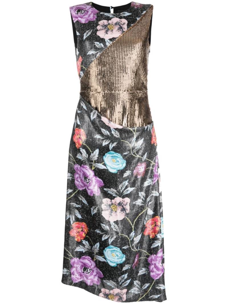 Puppets and Puppets Mother floral sequin midi dress - Multicolour von Puppets and Puppets