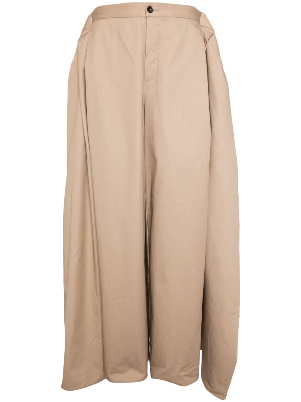 Puppets and Puppets draped straight-leg trousers - Brown von Puppets and Puppets