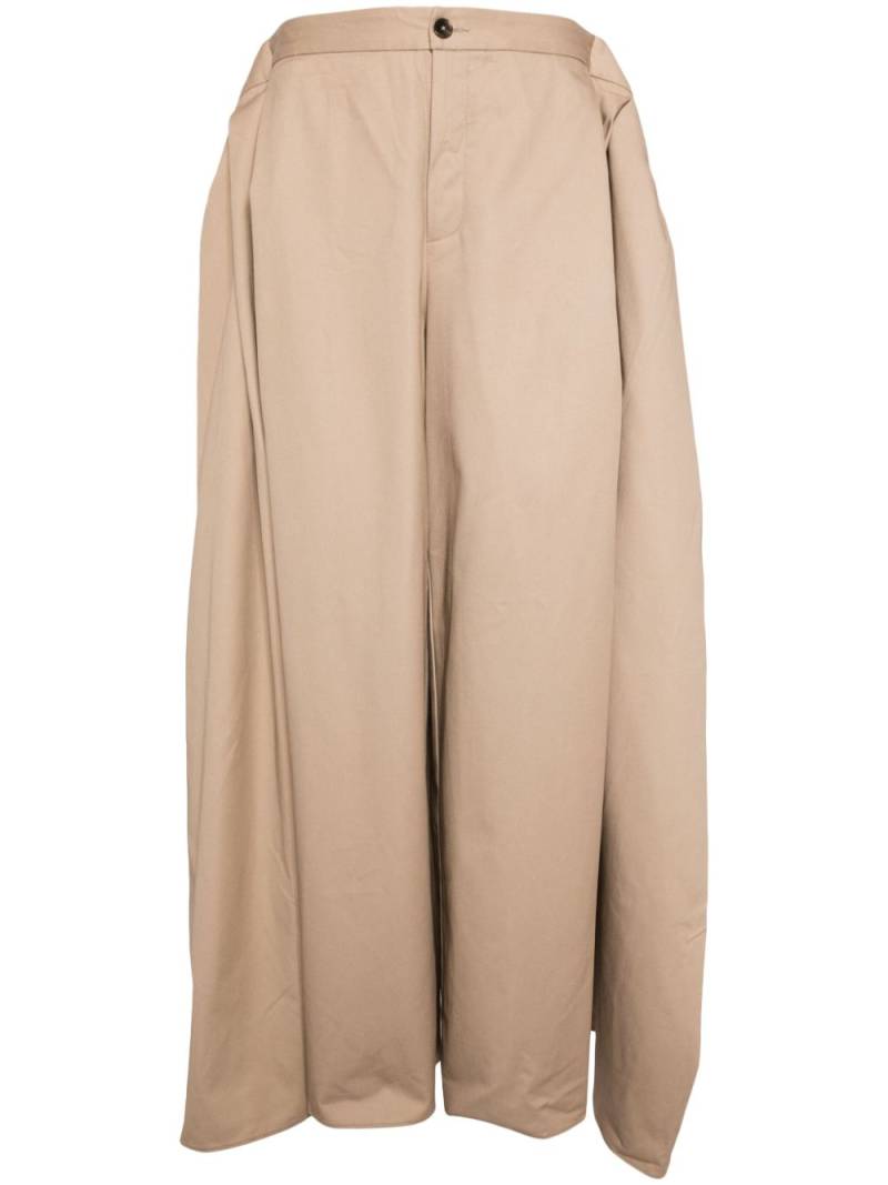 Puppets and Puppets draped straight-leg trousers - Brown von Puppets and Puppets