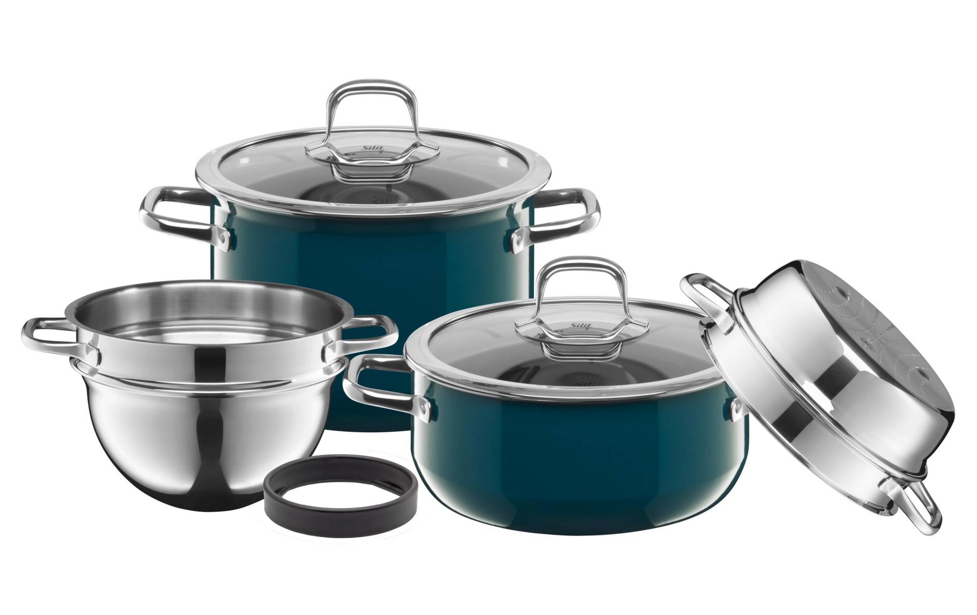 Silit Topf-Set »Compact 22 cm, Petrol«, Keramik-Silargan® Silit Topf-Set »Compact 22 cm, Petrol«, Keramik-Silargan® von Silit