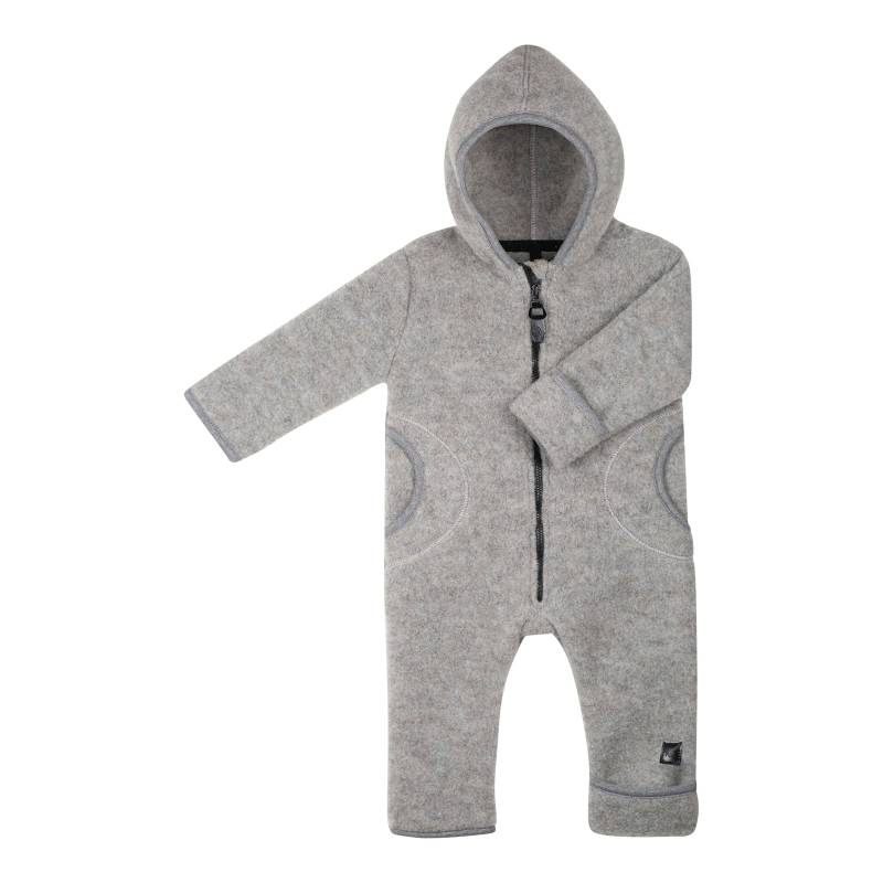 Wollfleece-Overall mit Kapuze und Klappbündchen Merinowolle von Pure Pure