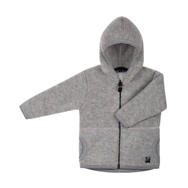 Kinder Merino Fleecejacke Moonrock Mädchen Grau 98/104 von Pure Pure