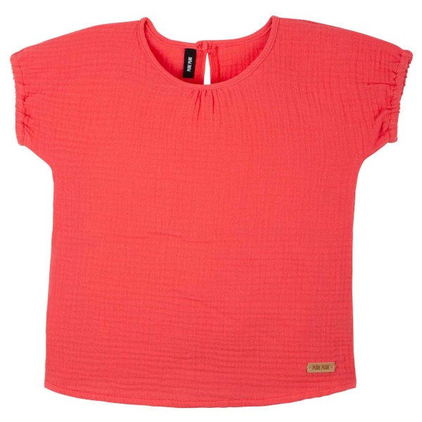 Pure Pure - Kid's Bluse Mull - T-Shirt Gr 122/128 rot von Pure Pure