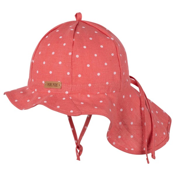 Pure Pure - Kid's Mini-Nackenschutz Leinen - Cap Gr 45 cm;47 cm;49 cm;51 cm;53 cm;55 cm rot von Pure Pure