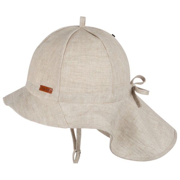 Pure Pure - Kid's Nackenschutz Leinen - Cap Gr 45 cm beige/grau von Pure Pure