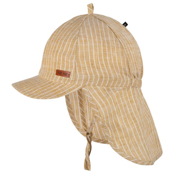 Pure Pure - Kid's Nackenschutz Leinen gestreift - Cap Gr 45 cm beige Pure Pure - Kid's Nackenschutz Leinen gestreift - Cap Gr 45 cm beige von Pure Pure