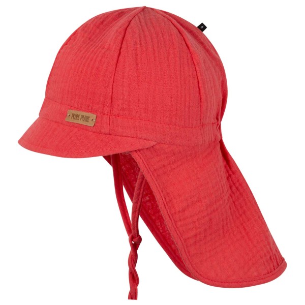 Pure Pure - Kid's Nackenschutz Mull - Cap Gr 47 cm rot von Pure Pure