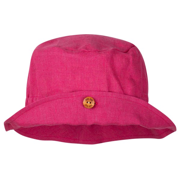 Pure Pure - Kid's Schlapphut Leinen mit Knopf - Hut Gr 55-57 cm rosa von Pure Pure