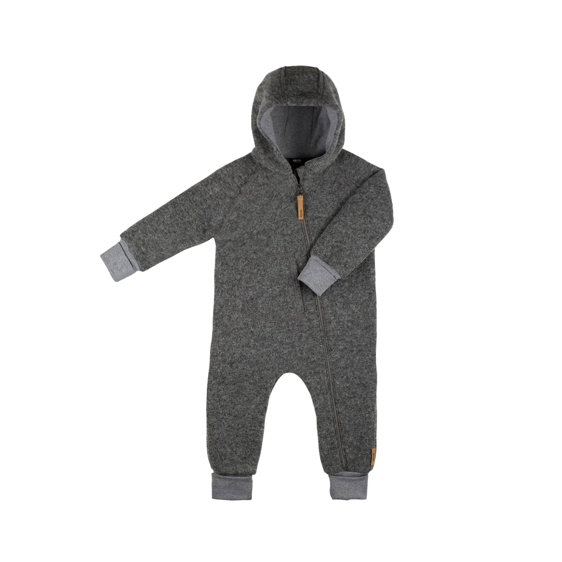 Wollwalk-Overall mit Kapuze und Klappbündchen Wollwalk-Overall mit Kapuze und Klappbündchen von Pure Pure