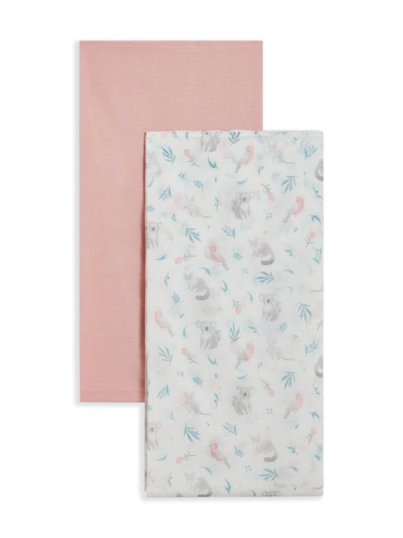 Purebaby all over print blanket - Pink von Purebaby