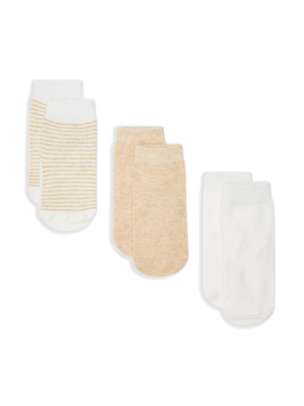 Purebaby ribbed cotton socks (pack of three) - White von Purebaby