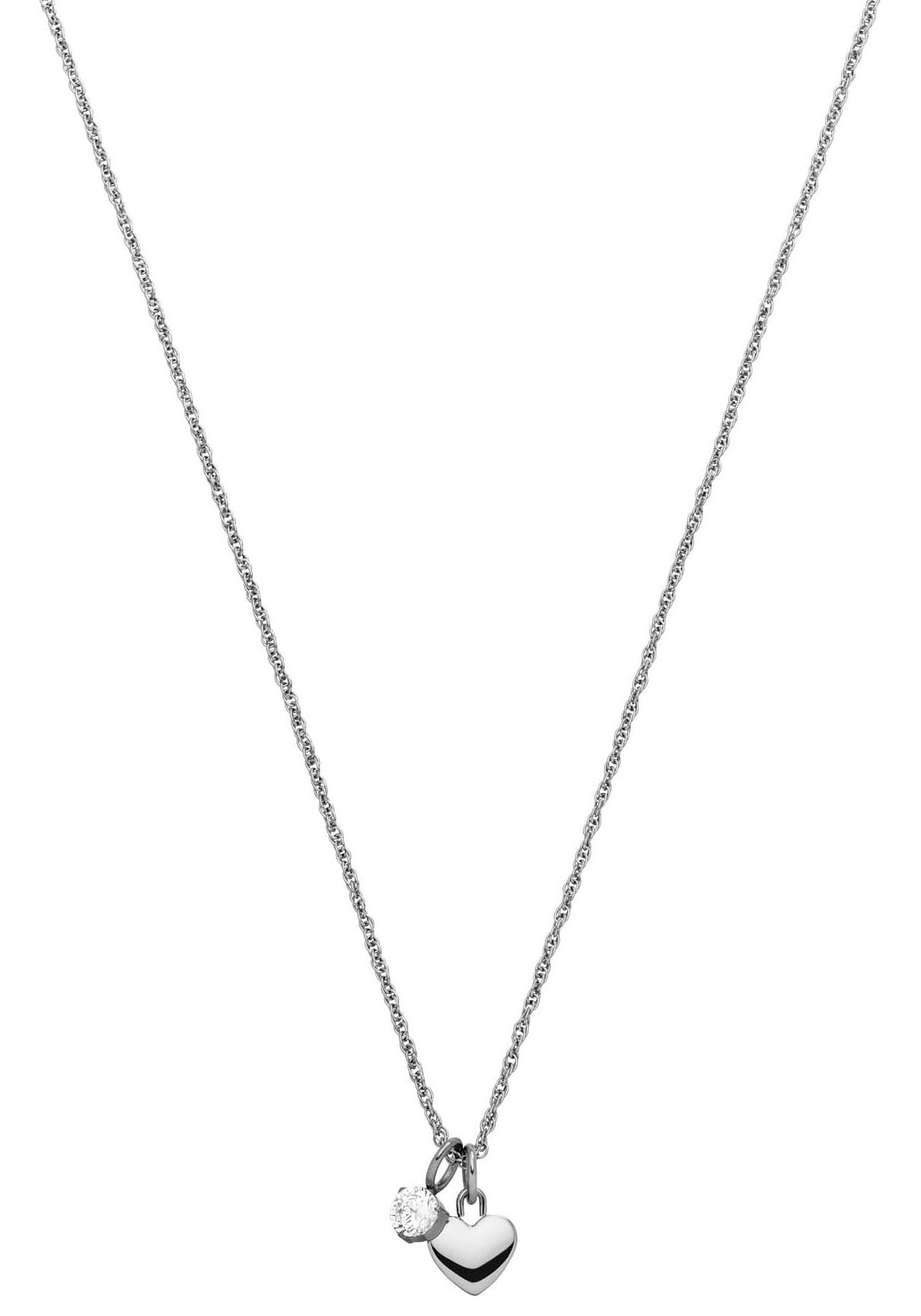 Purelei Kette mit Anhänger »Schmuck Geschenk Anhänger Herz und Solitär, 2149-Necklace-Brave«, mit Zirkonia (synth.) von Purelei