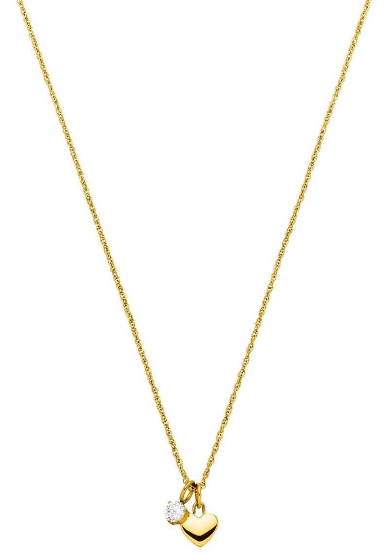 Purelei Kette mit Anhänger »Schmuck Geschenk Anhänger Herz und Solitär, 2149-Necklace-Brave«, mit Zirkonia (synth.) von Purelei