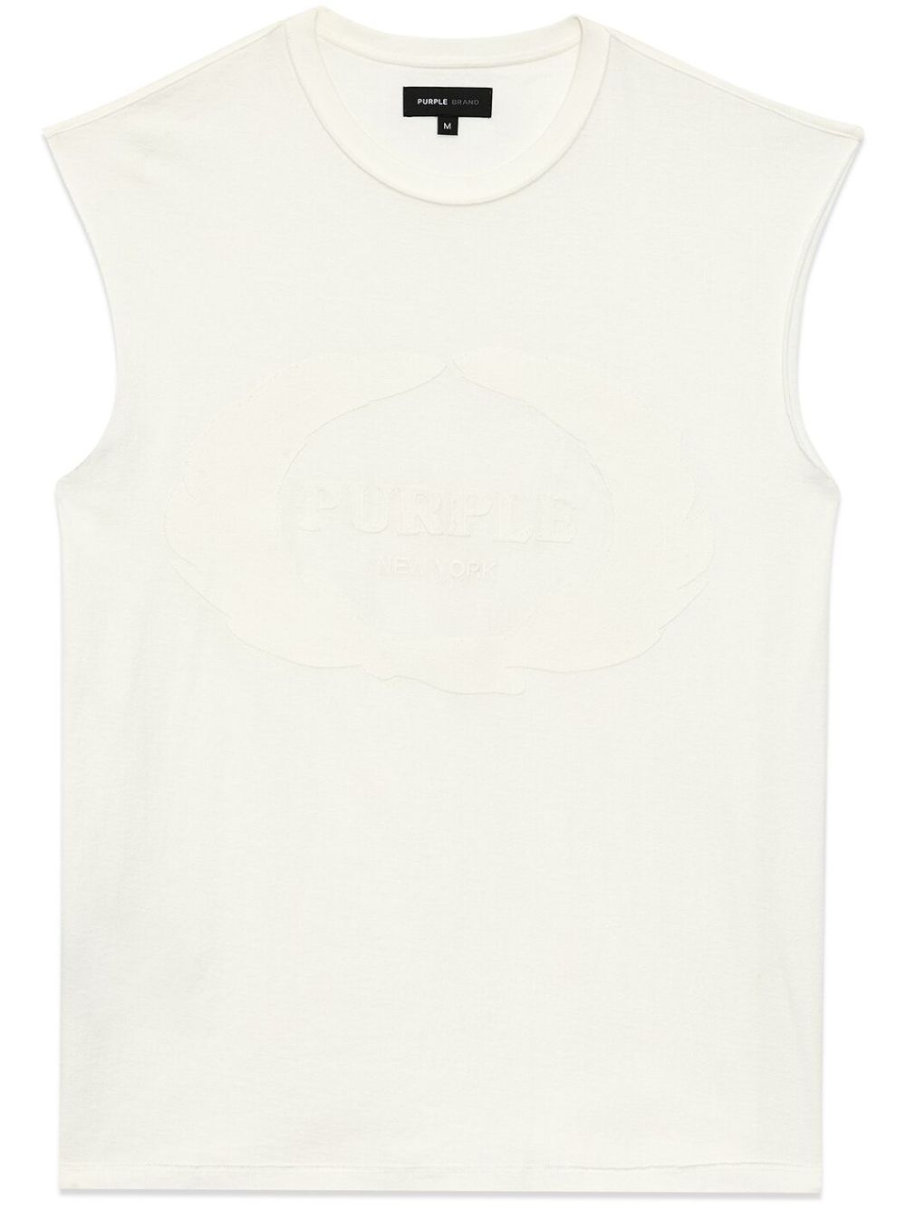 Purple Brand Crest cotton tank top - White von Purple Brand