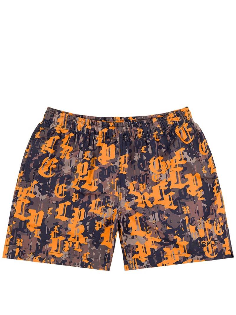 Purple Brand Gothic Camo shorts - Orange von Purple Brand