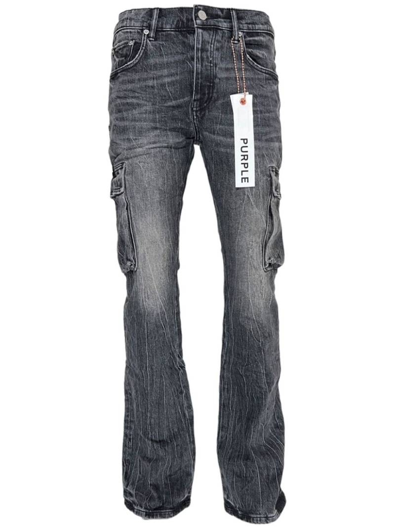 Purple Brand P004-CFTW cargo flared jeans - Black von Purple Brand