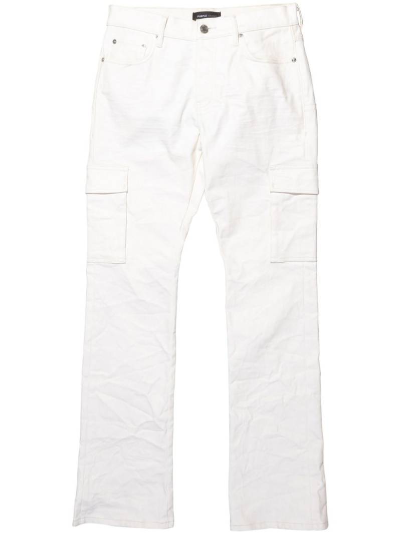 Purple Brand P004 cargo flared jeans - White von Purple Brand