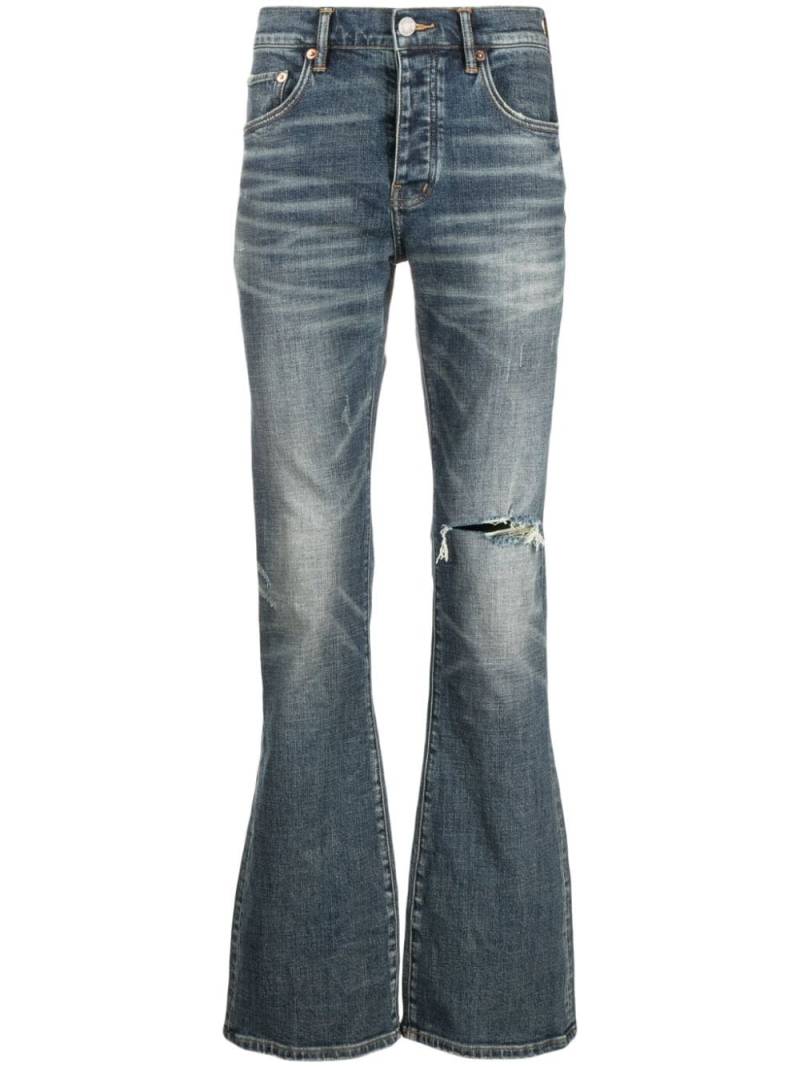 Purple Brand P004 low-rise flared jeans - Blue von Purple Brand