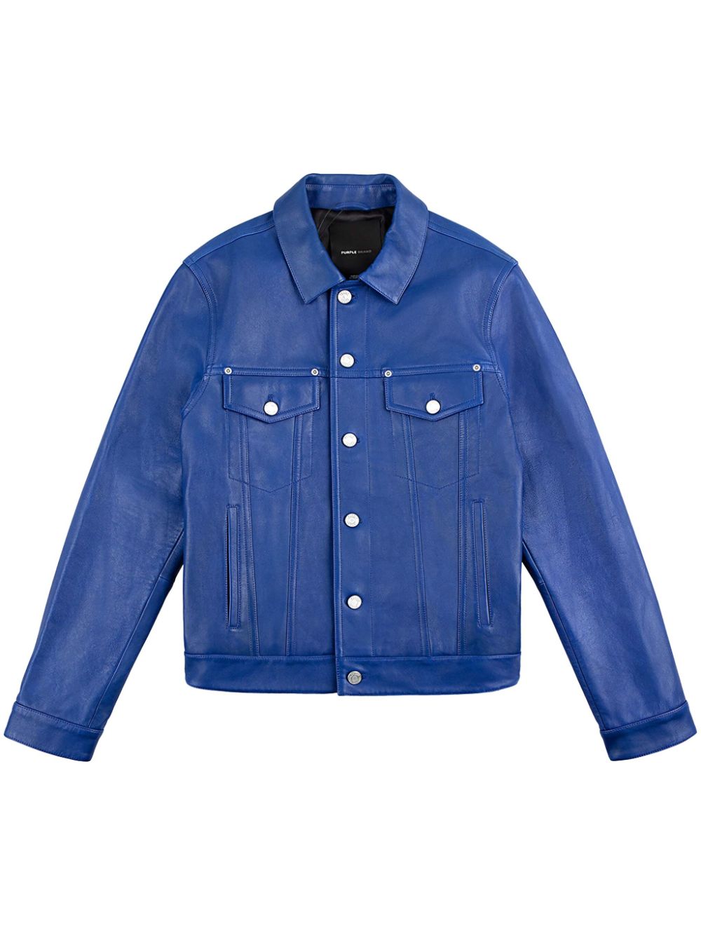 Purple Brand P028 leather jacket - Blue von Purple Brand