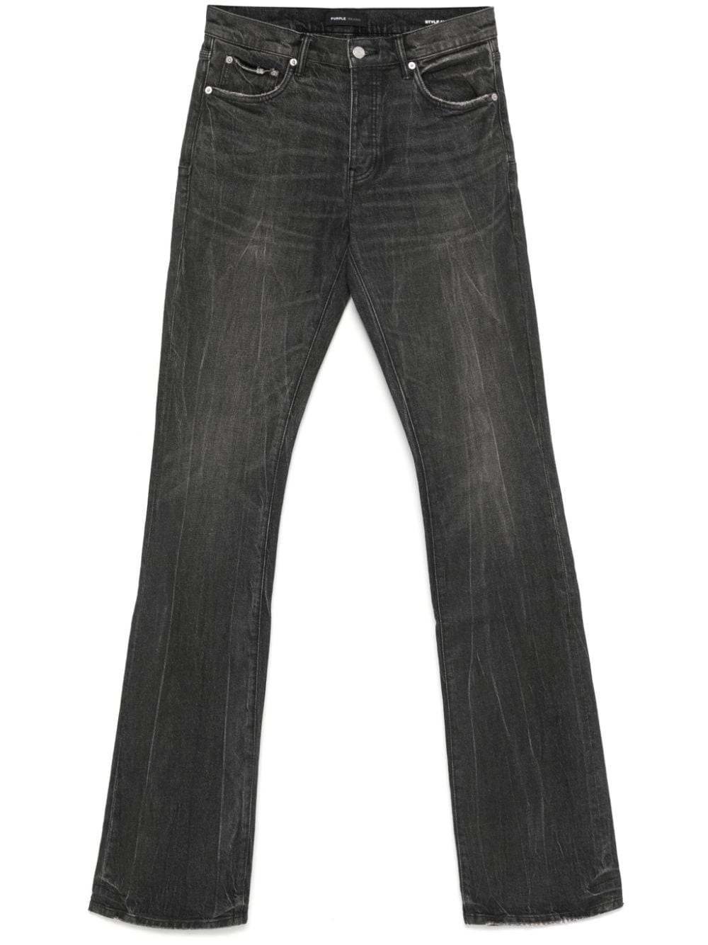 Purple Brand P072 Raw Super Stack Flare jeans - Black von Purple Brand