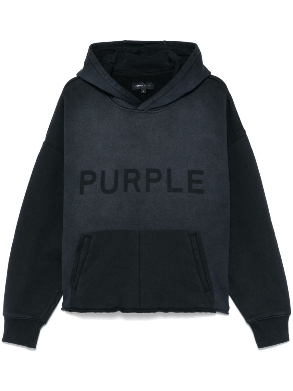 Purple Brand Shadow Wordmark hoodie - Black von Purple Brand