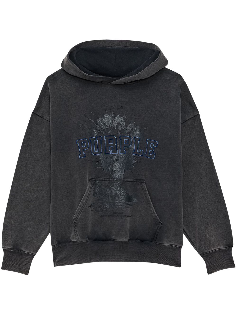 Purple Brand Sky High cotton hoodie - Black von Purple Brand