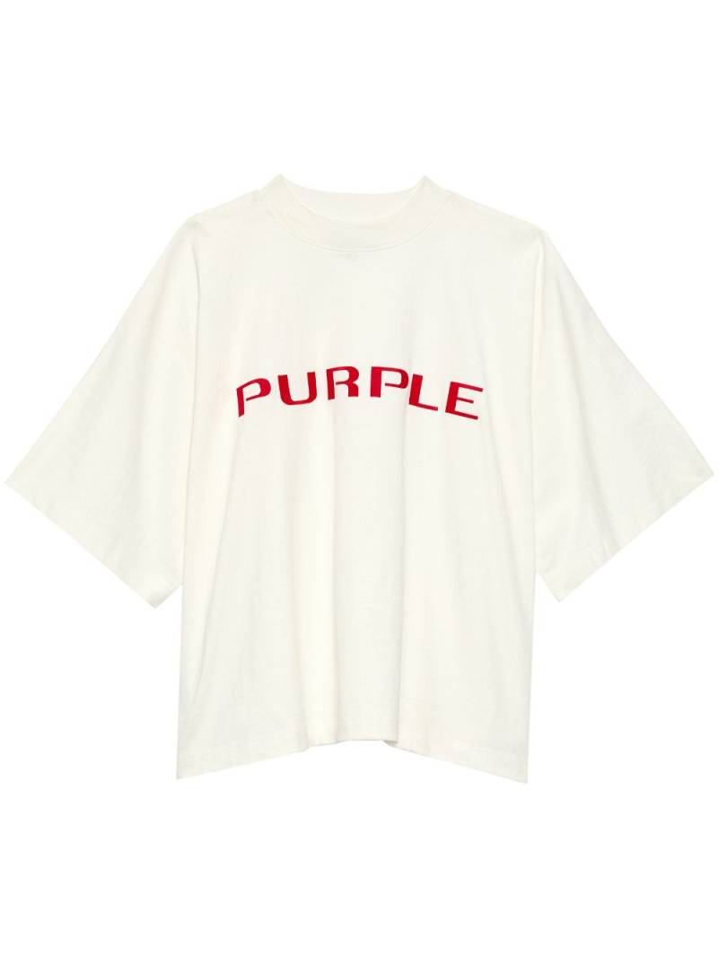 Purple Brand Wordmark logo-print cotton T-shirt - White von Purple Brand