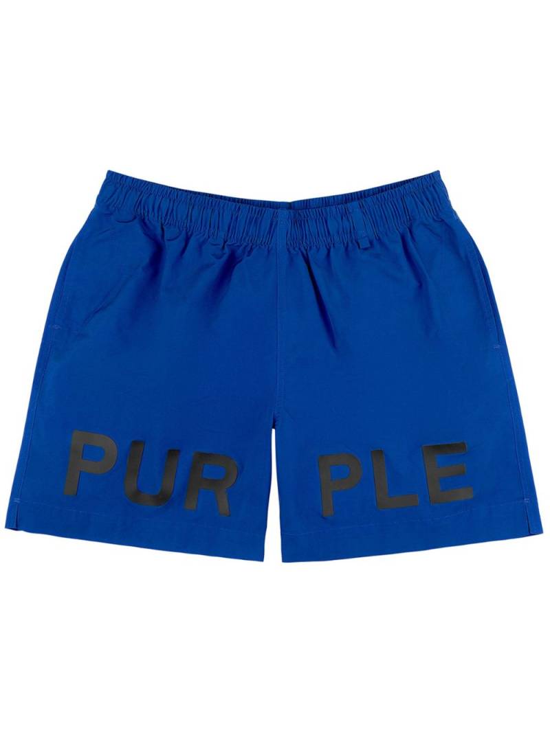 Purple Brand Wordmark shorts - Blue von Purple Brand