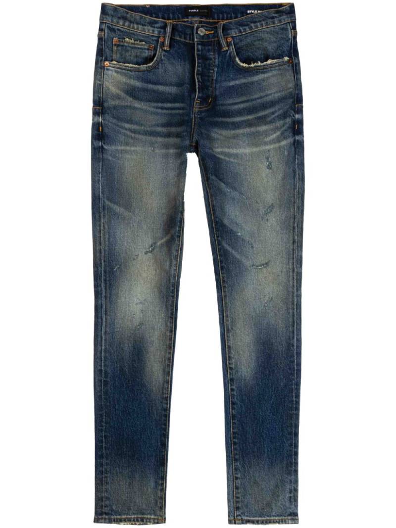 Purple Brand acid-wash skinny jeans - Blue von Purple Brand