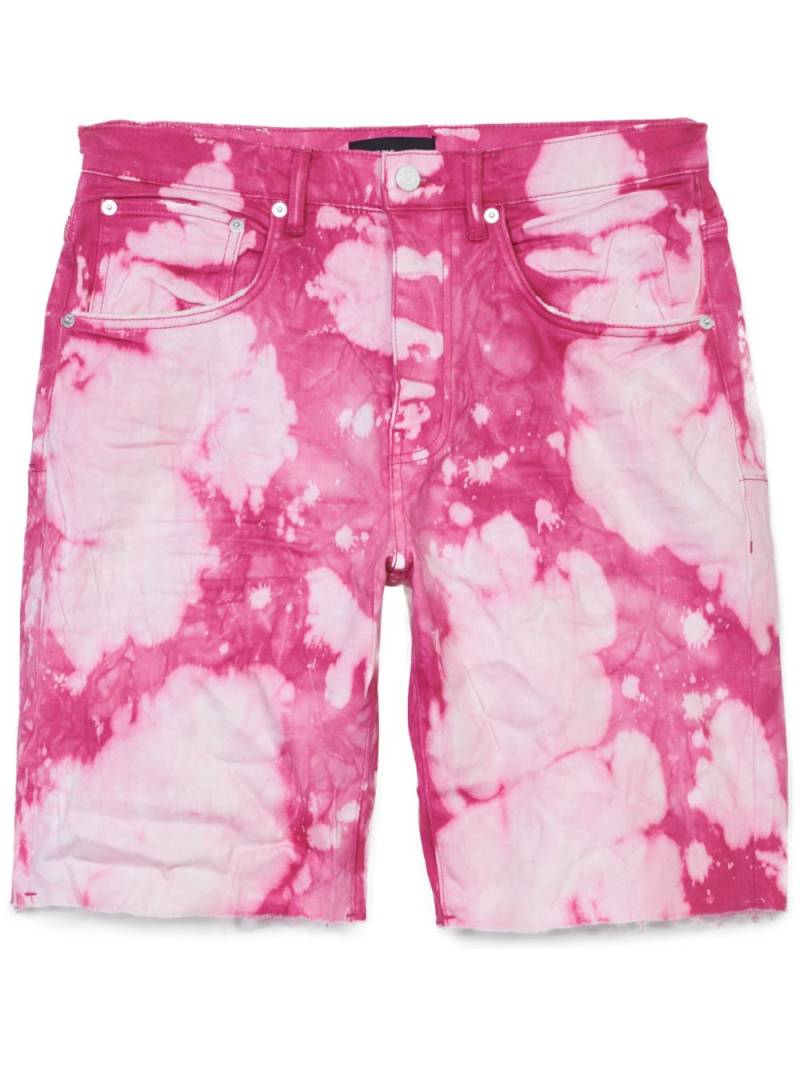 Purple Brand bleach-effect denim shorts - Pink von Purple Brand