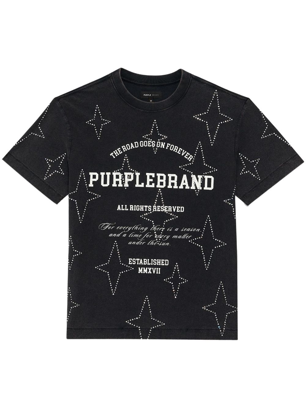 Purple Brand crystal-embellished cotton T-shirt - Black von Purple Brand