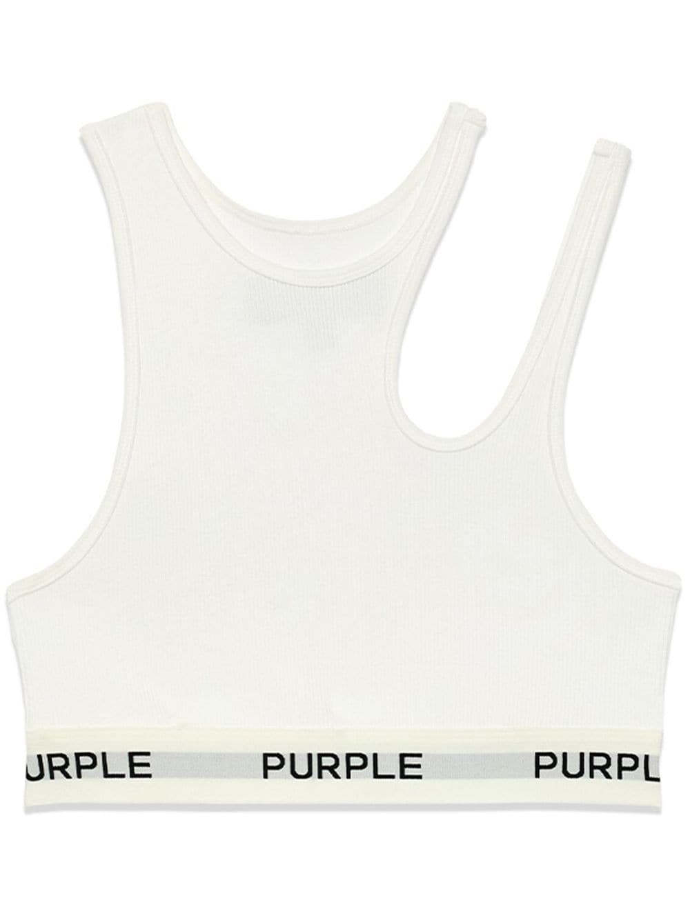 Purple Brand cut-out cropped top - White von Purple Brand
