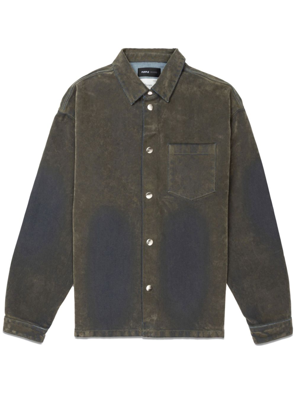 Purple Brand faded denim shirt - Green von Purple Brand