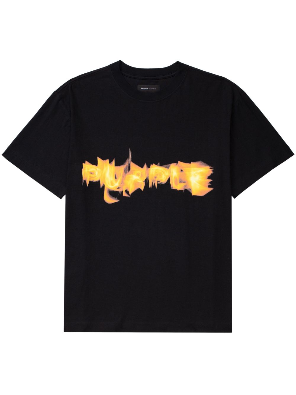 Purple Brand flame-print cotton T-shirt - Black von Purple Brand