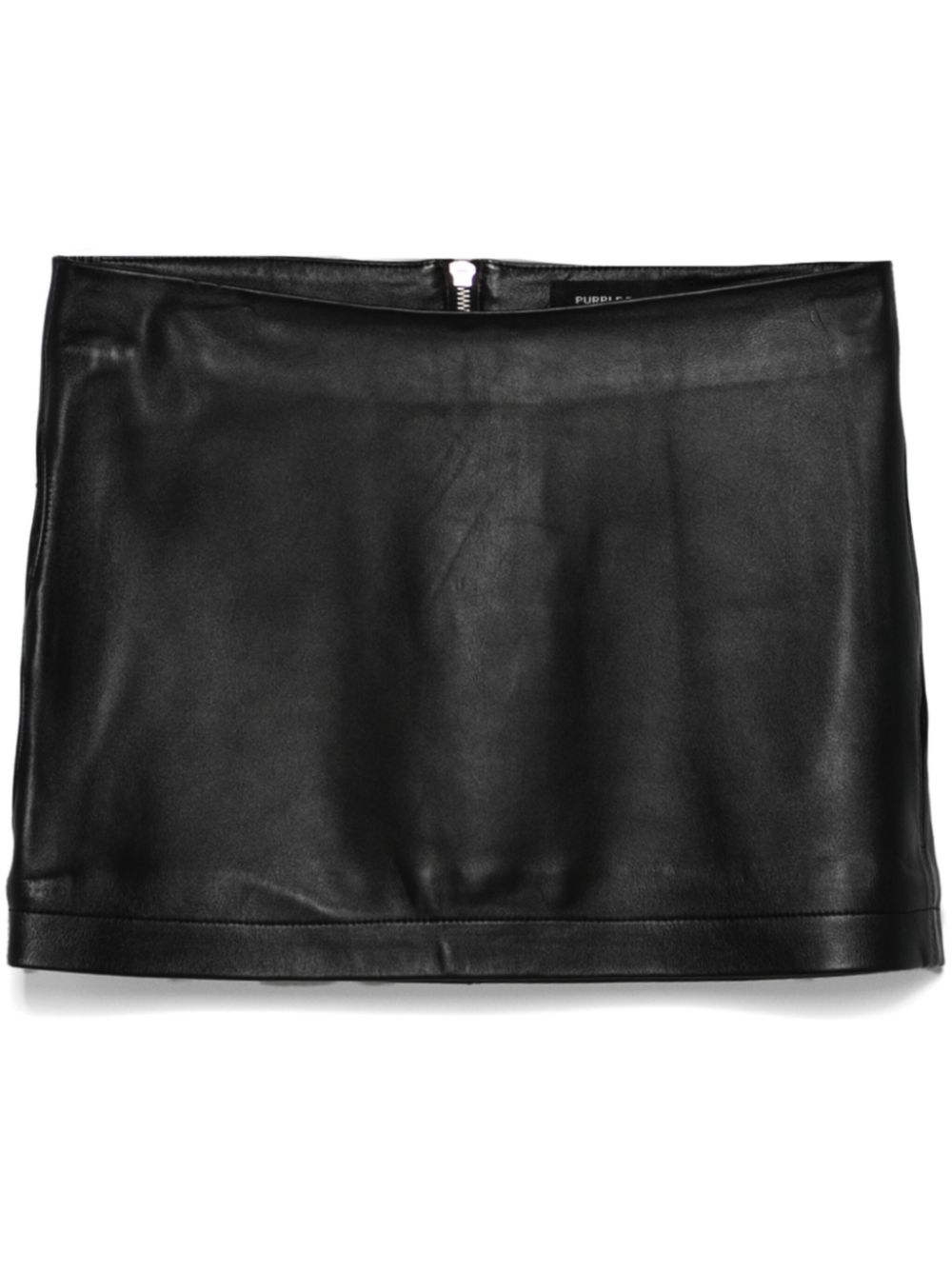 Purple Brand lambskin mini skirt - Black von Purple Brand