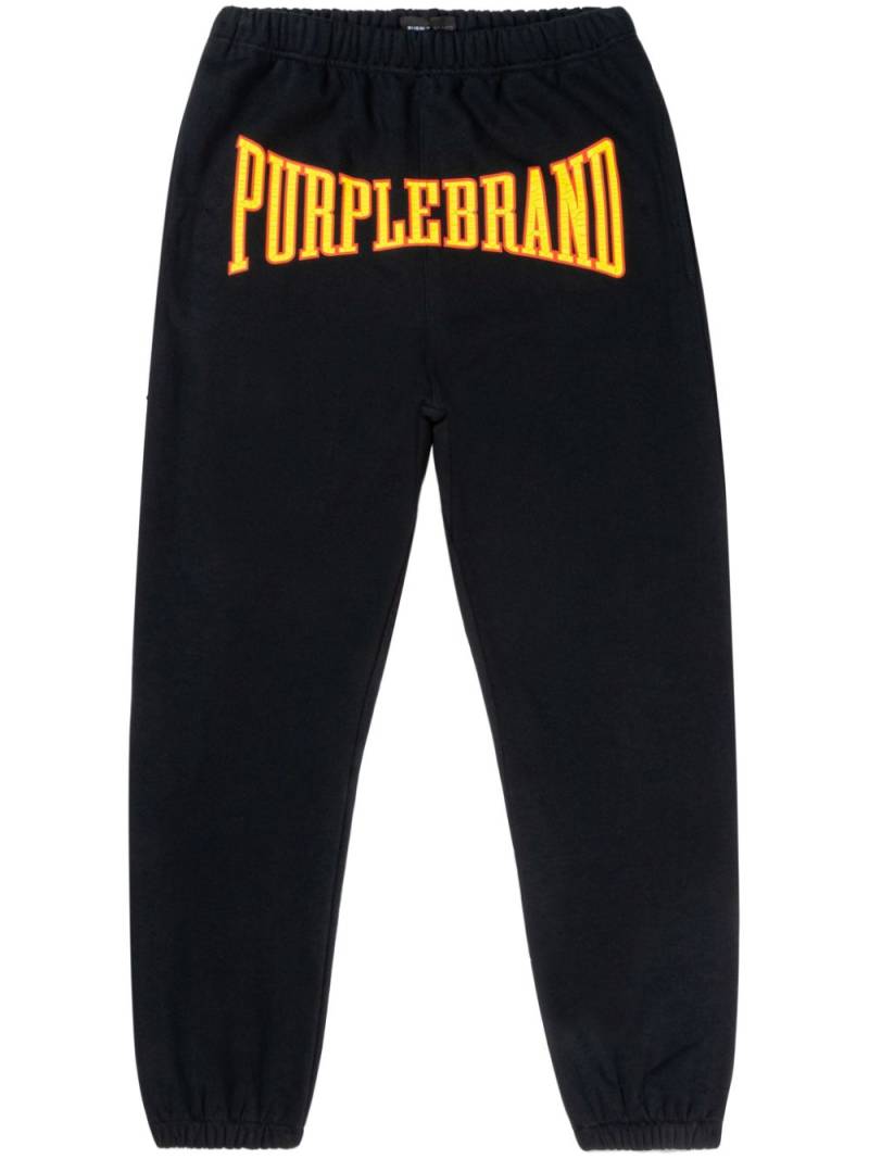 Purple Brand logo-appliqué track pants - Black von Purple Brand