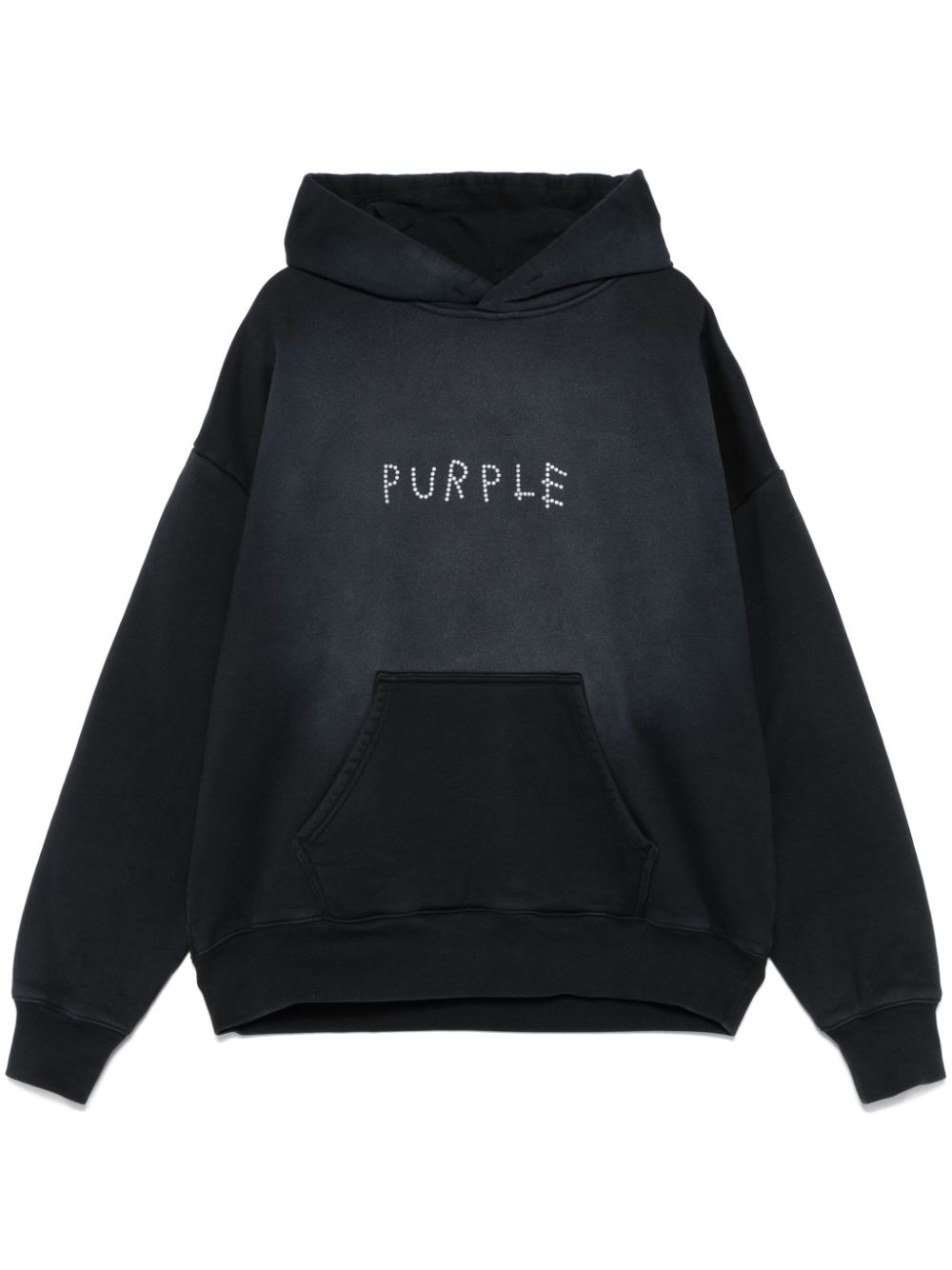 Purple Brand logo-embellishment hoodie - Black von Purple Brand