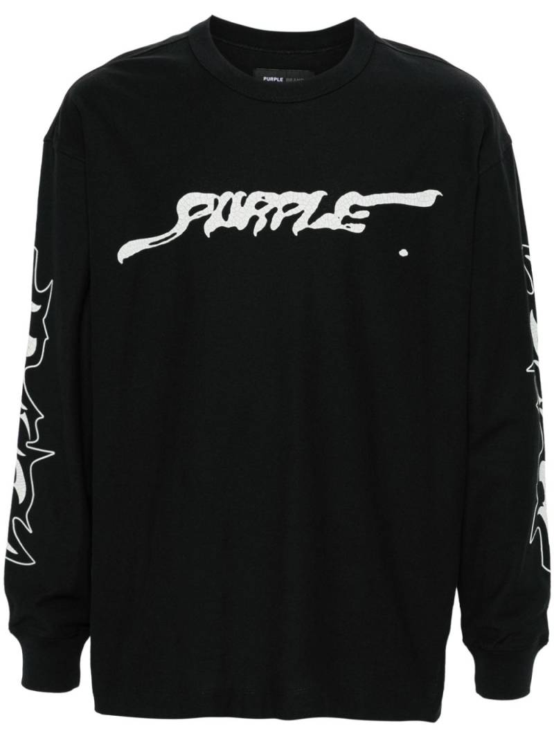 Purple Brand logo-print T-shirt - Black von Purple Brand