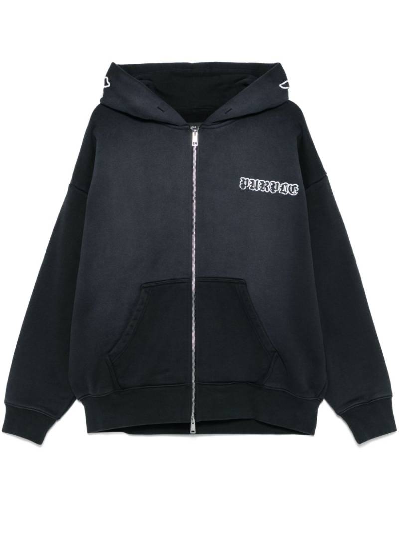 Purple Brand logo-print hoodie - Black von Purple Brand