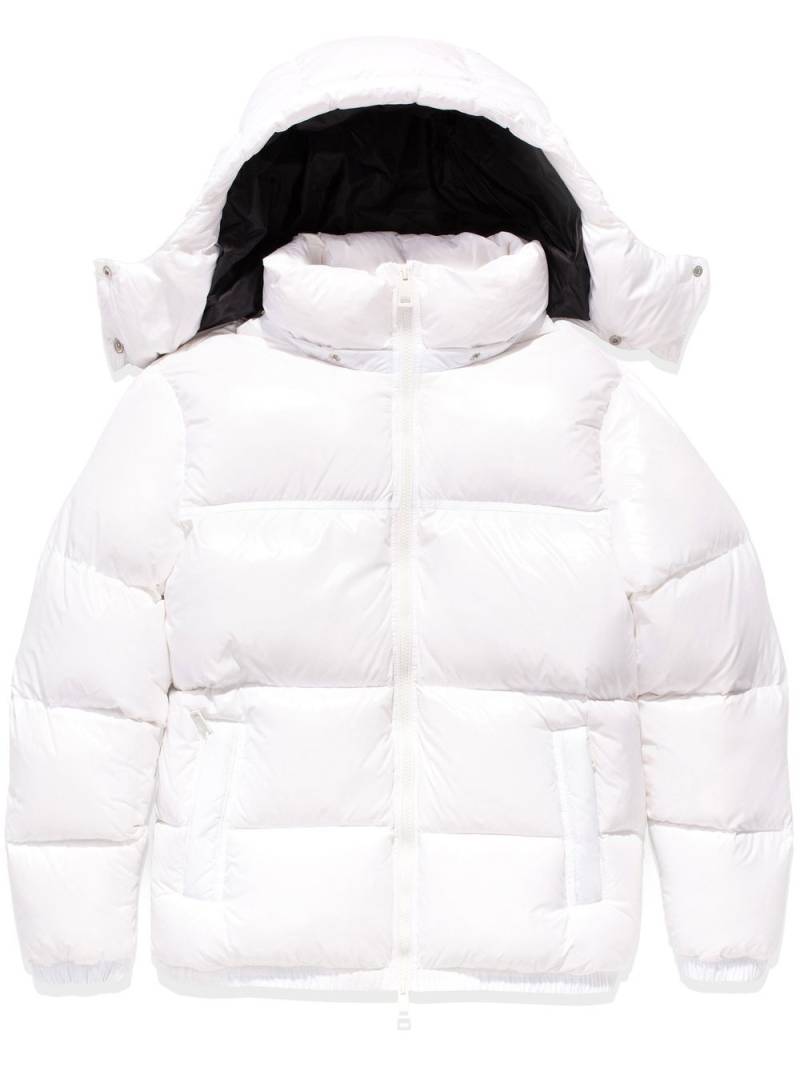 Purple Brand logo-print puffer jacket - White von Purple Brand