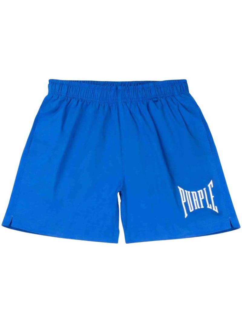 Purple Brand logo-print shorts - Blue von Purple Brand