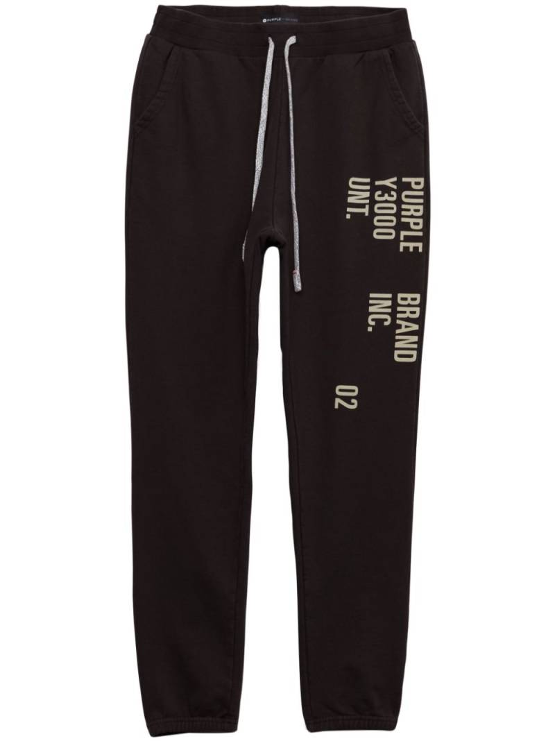 Purple Brand logo-print track pants - Black von Purple Brand