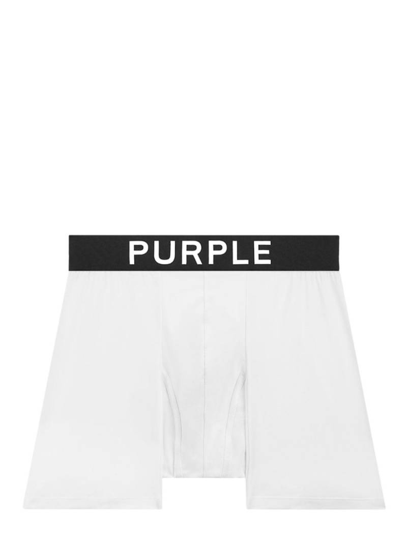 Purple Brand logo-waistband cotton boxers - White von Purple Brand