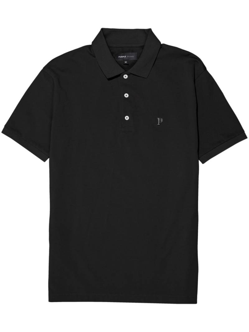 Purple Brand Pique Knit Polo 'Black' "Black" von Purple Brand