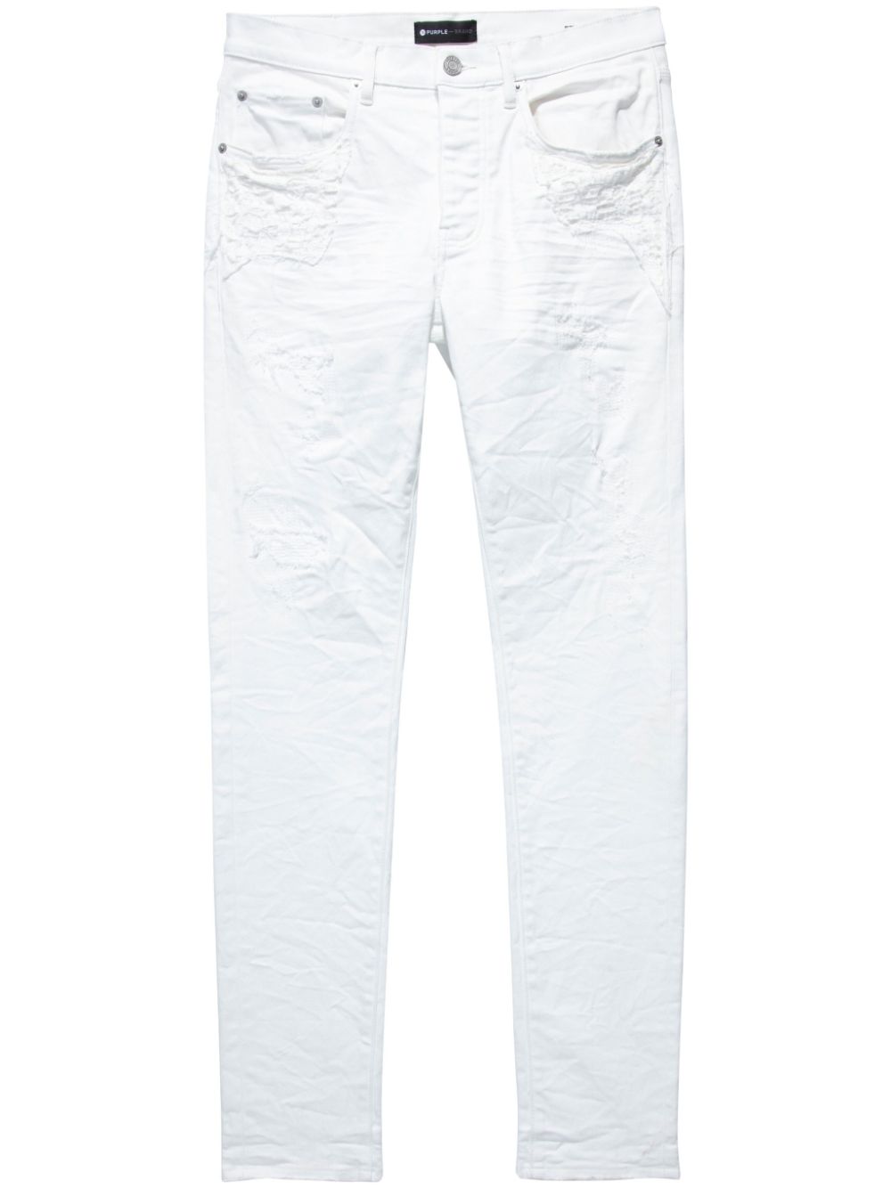 Purple Brand quilted-pockets low-rise jeans - White von Purple Brand